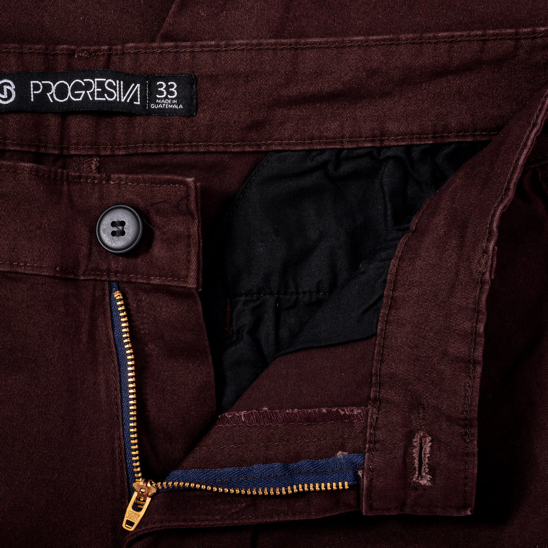 Short de gabardina - café oscuro