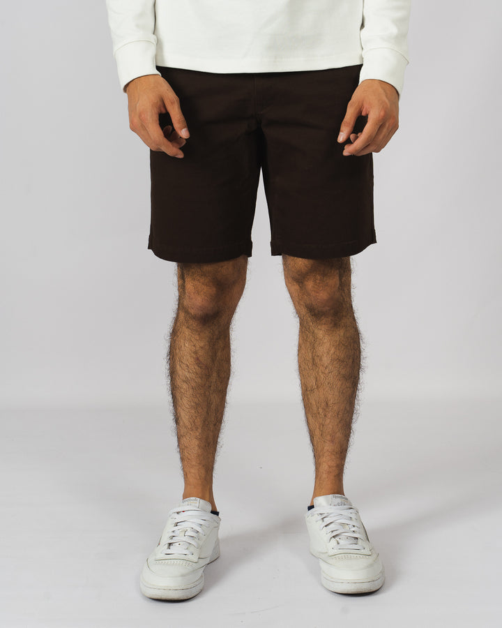 Short de gabardina - café oscuro