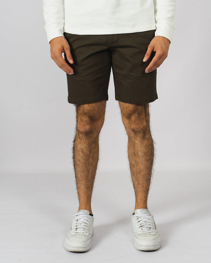 Short de gabardina - café oscuro