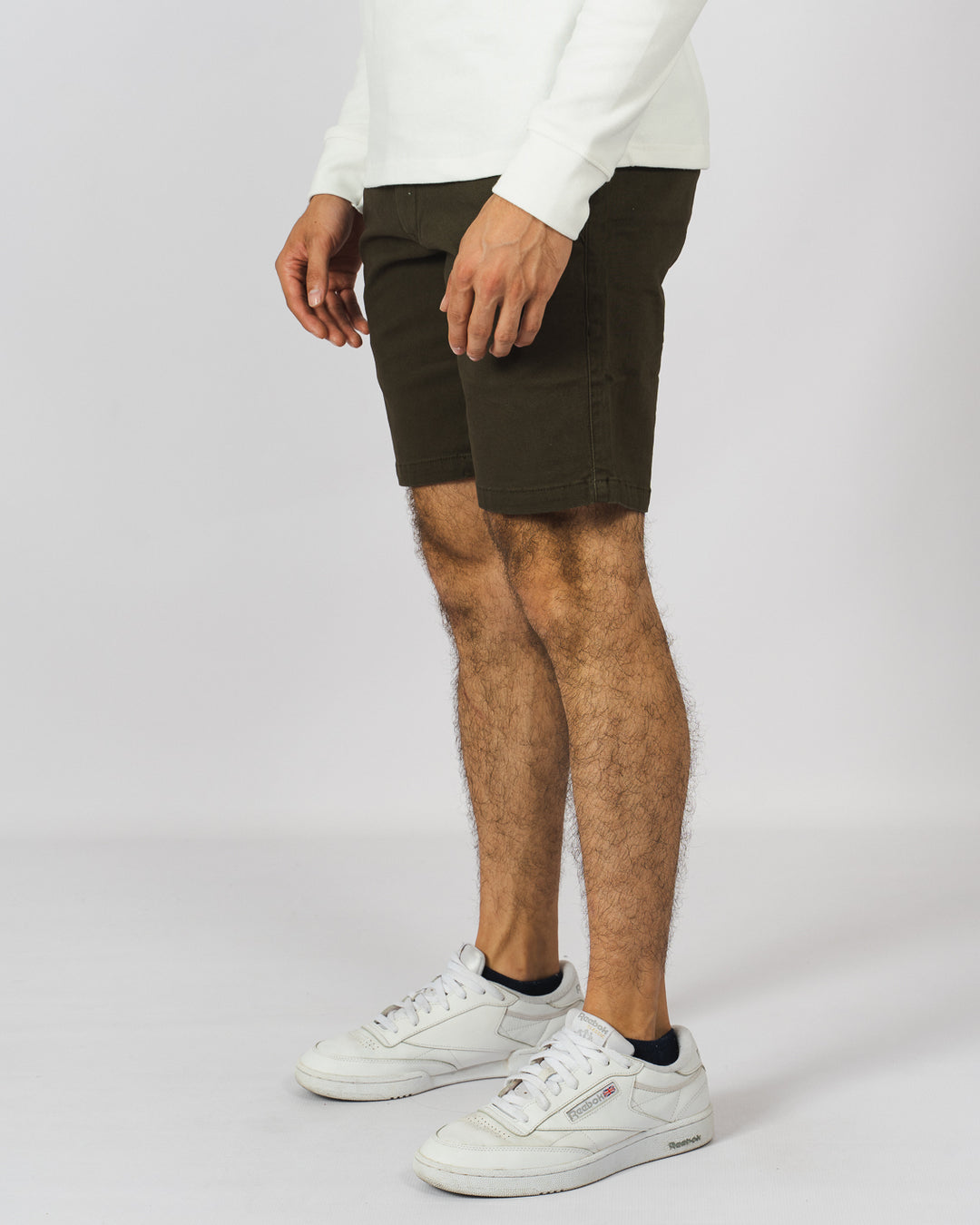 Short de gabardina - café oscuro