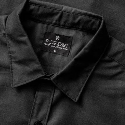 Camisa manga corta cuello normal - negro
