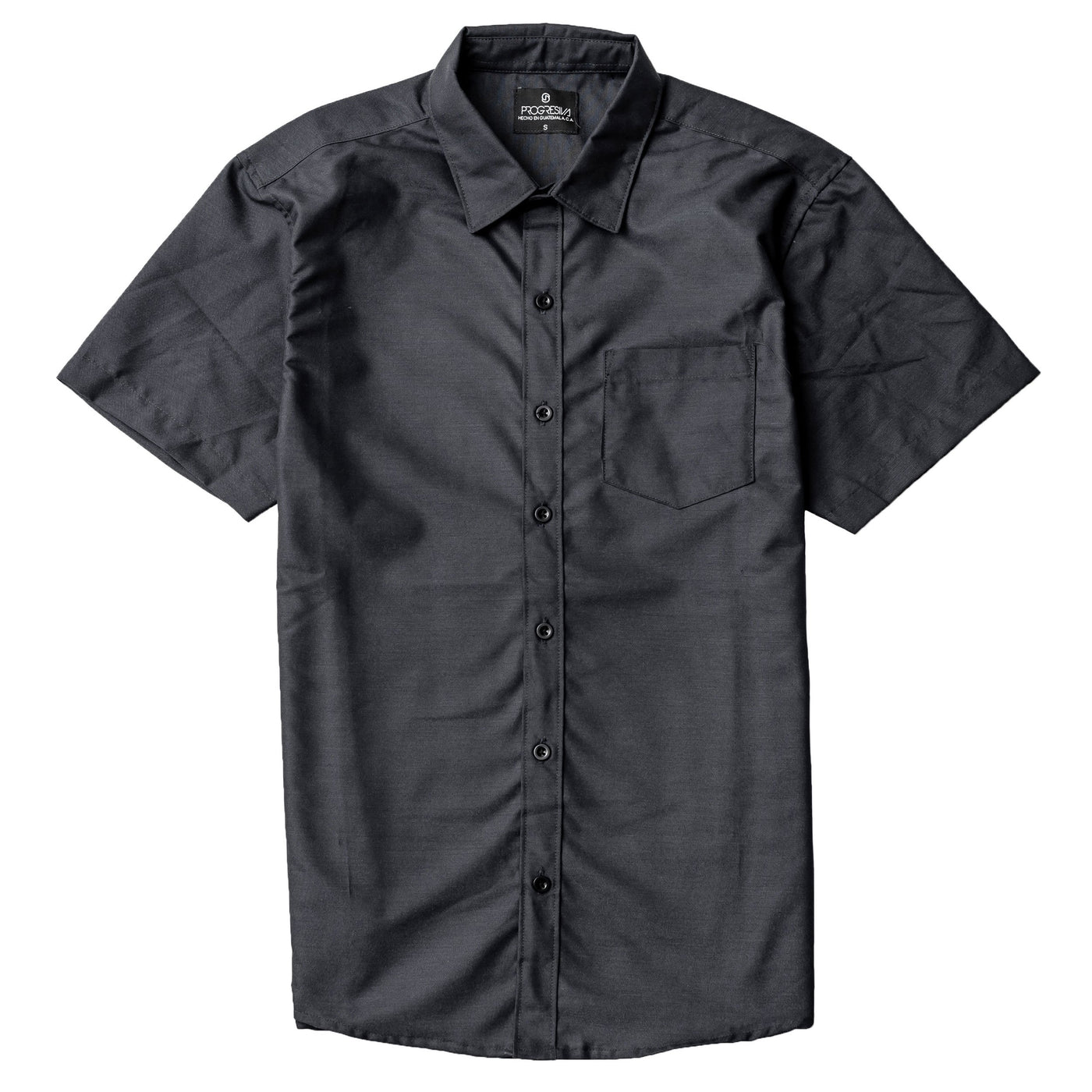 Camisa manga corta cuello normal - negro