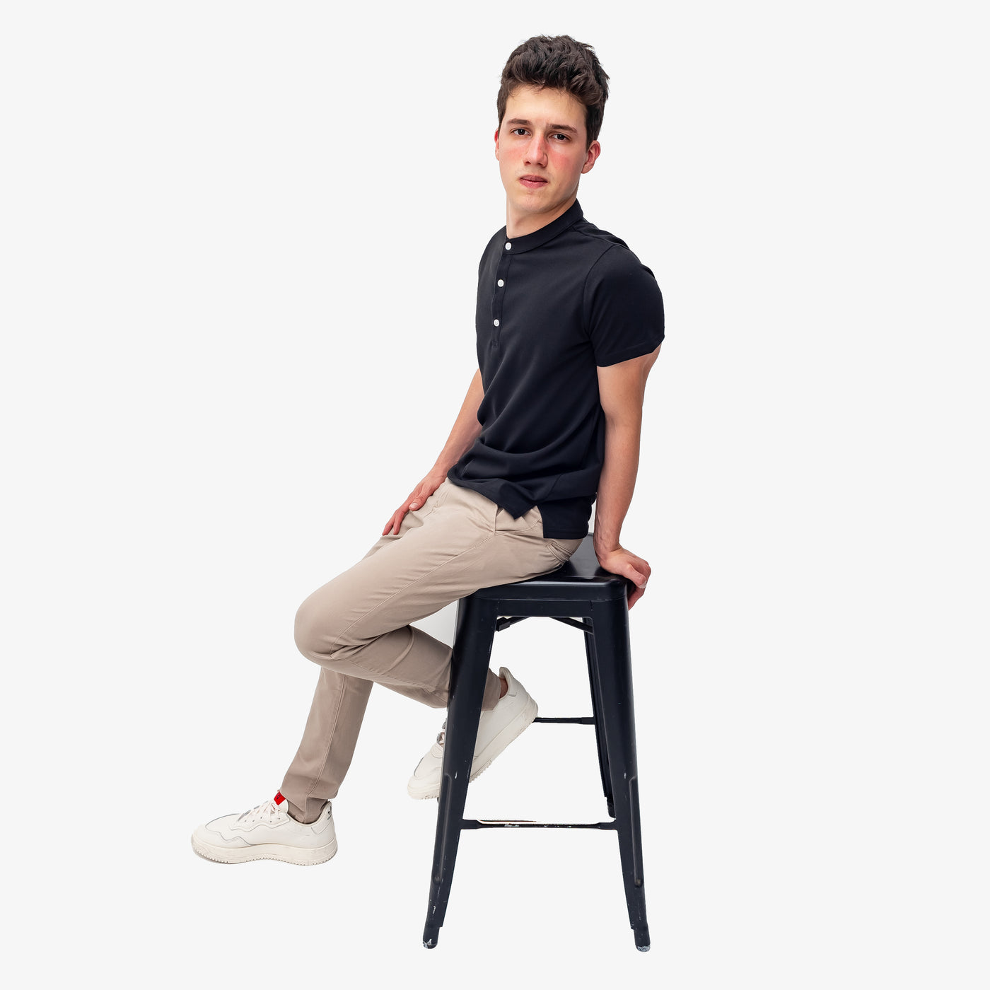 Pantalón de gabardina skinny - beige