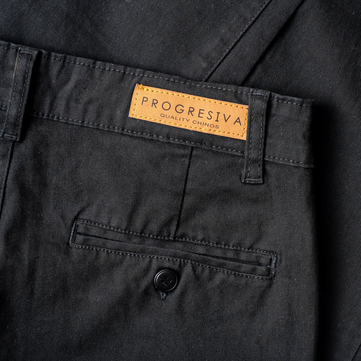 Pantalón de gabardina skinny - negro