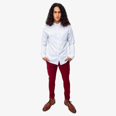 Pantalón de gabardina skinny - zapote