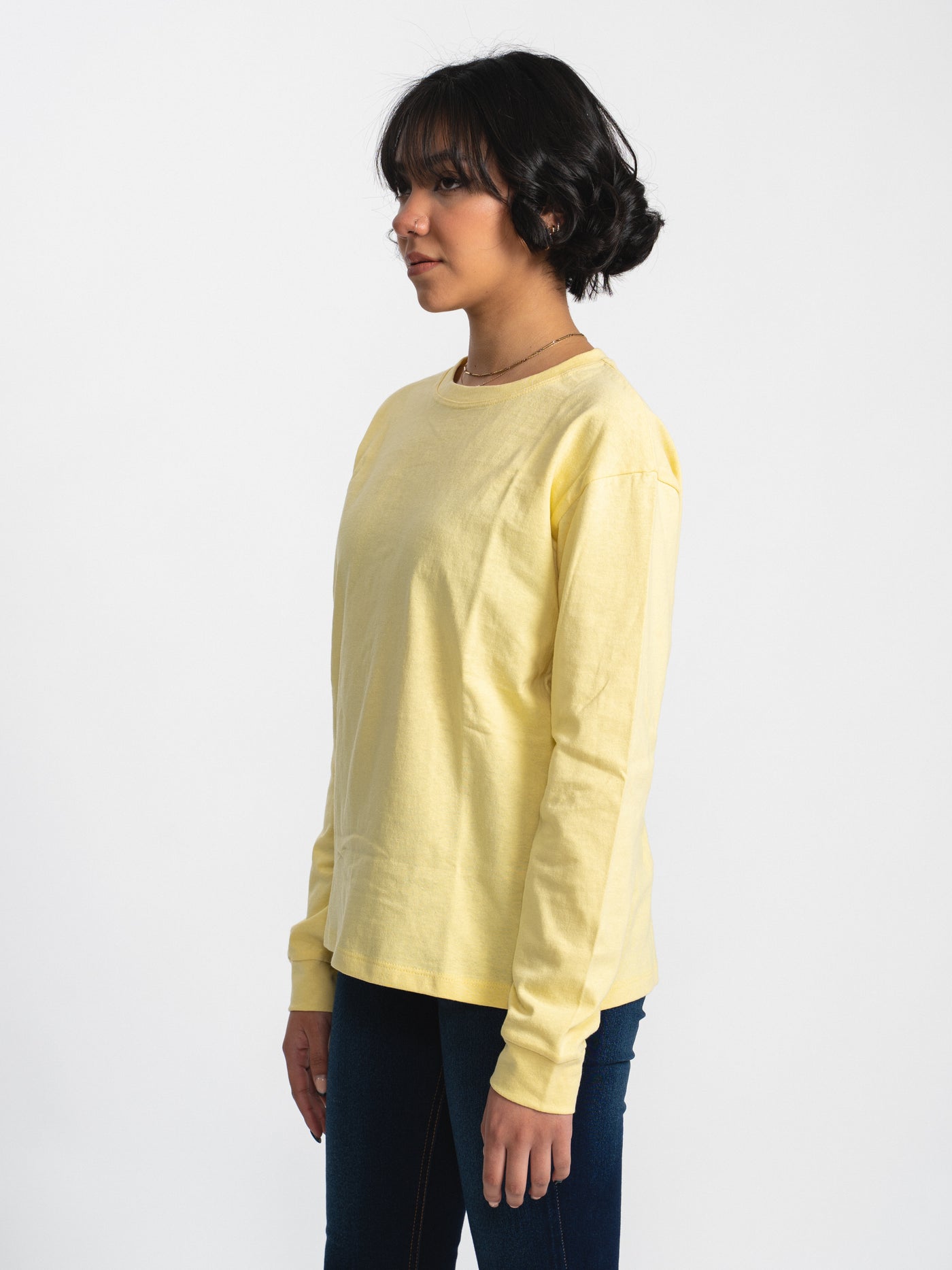 Tshirt básica manga larga - amarillo