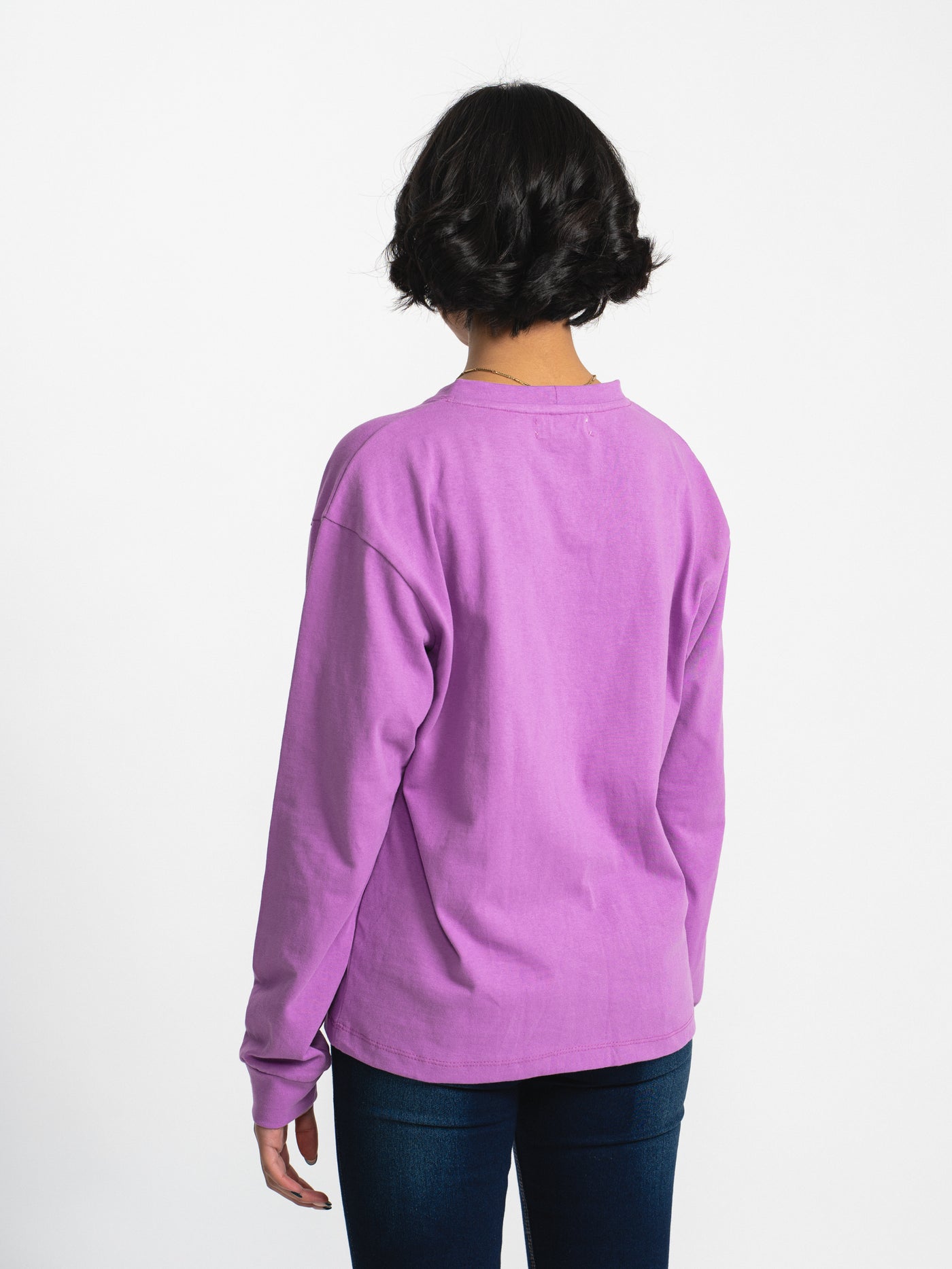 Tshirt básica manga larga - morado