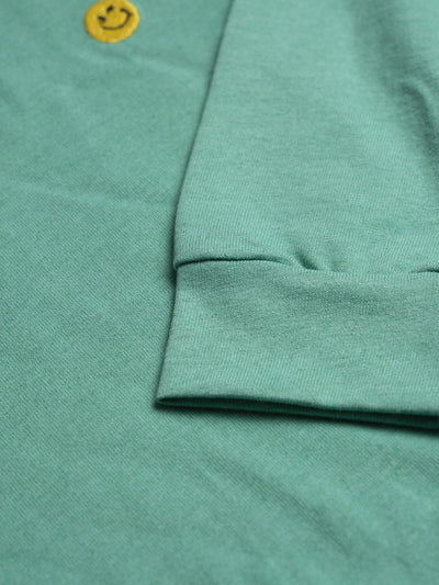 Tshirt básica manga larga - Verde happy face