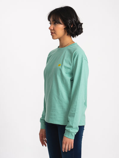 Tshirt básica manga larga - Verde happy face