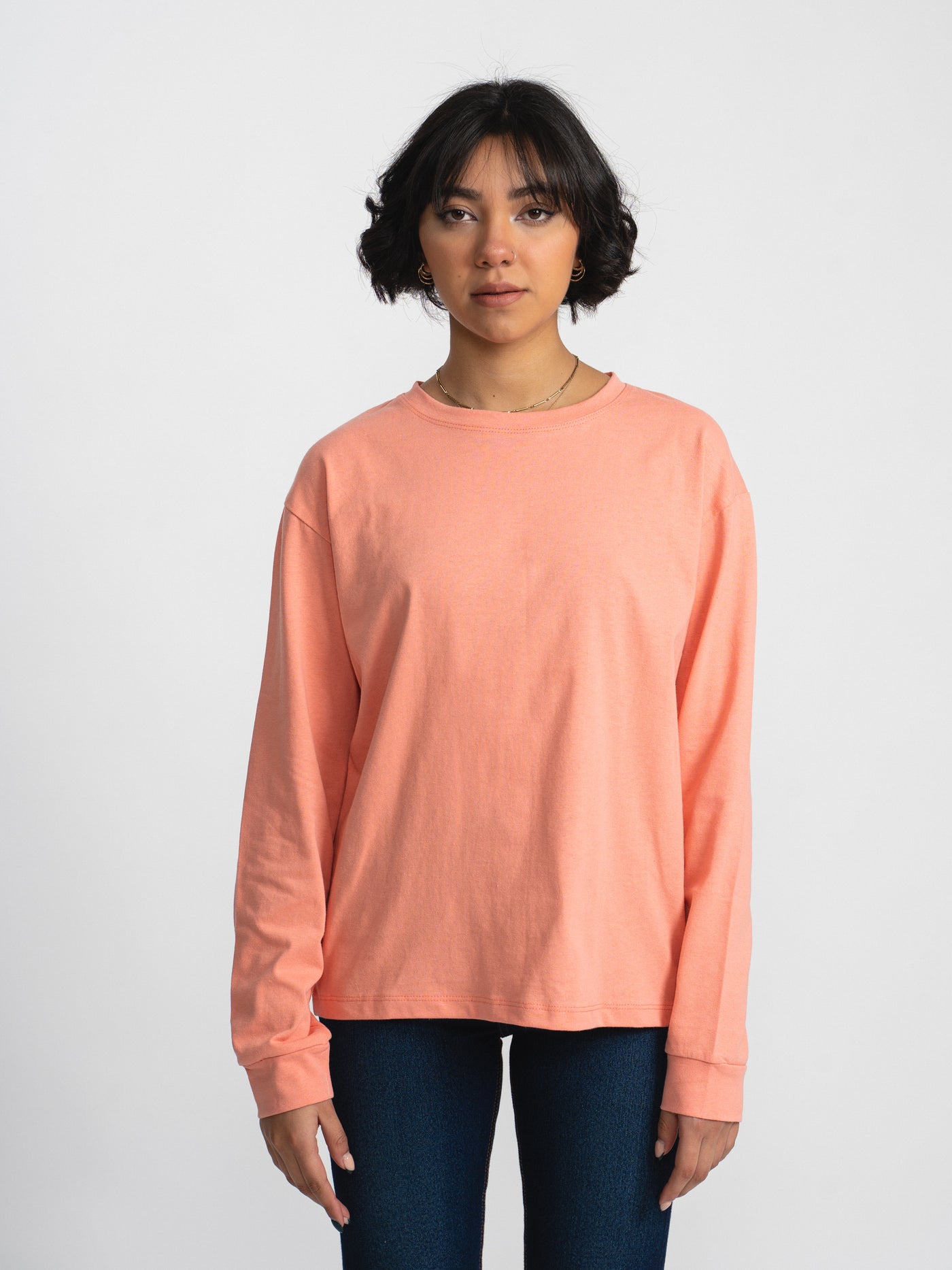 Tshirt básica manga larga - naranja