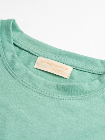 Tshirt básica manga larga - verde