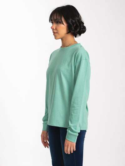 Tshirt básica manga larga - verde