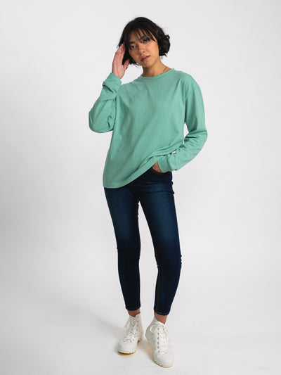 Tshirt básica manga larga - verde