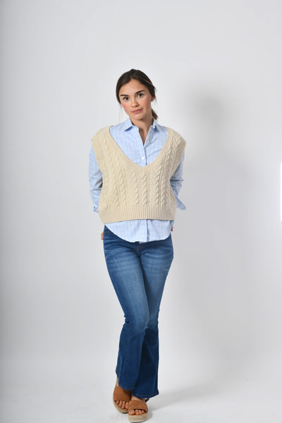 Blusa de botones cuello clásico