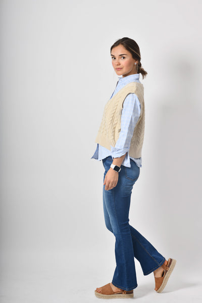 Blusa de botones cuello clásico