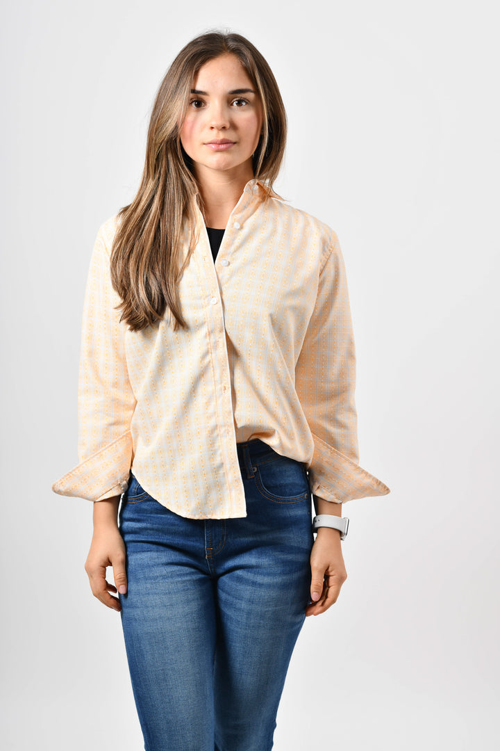 Blusa de botones cuello clásico