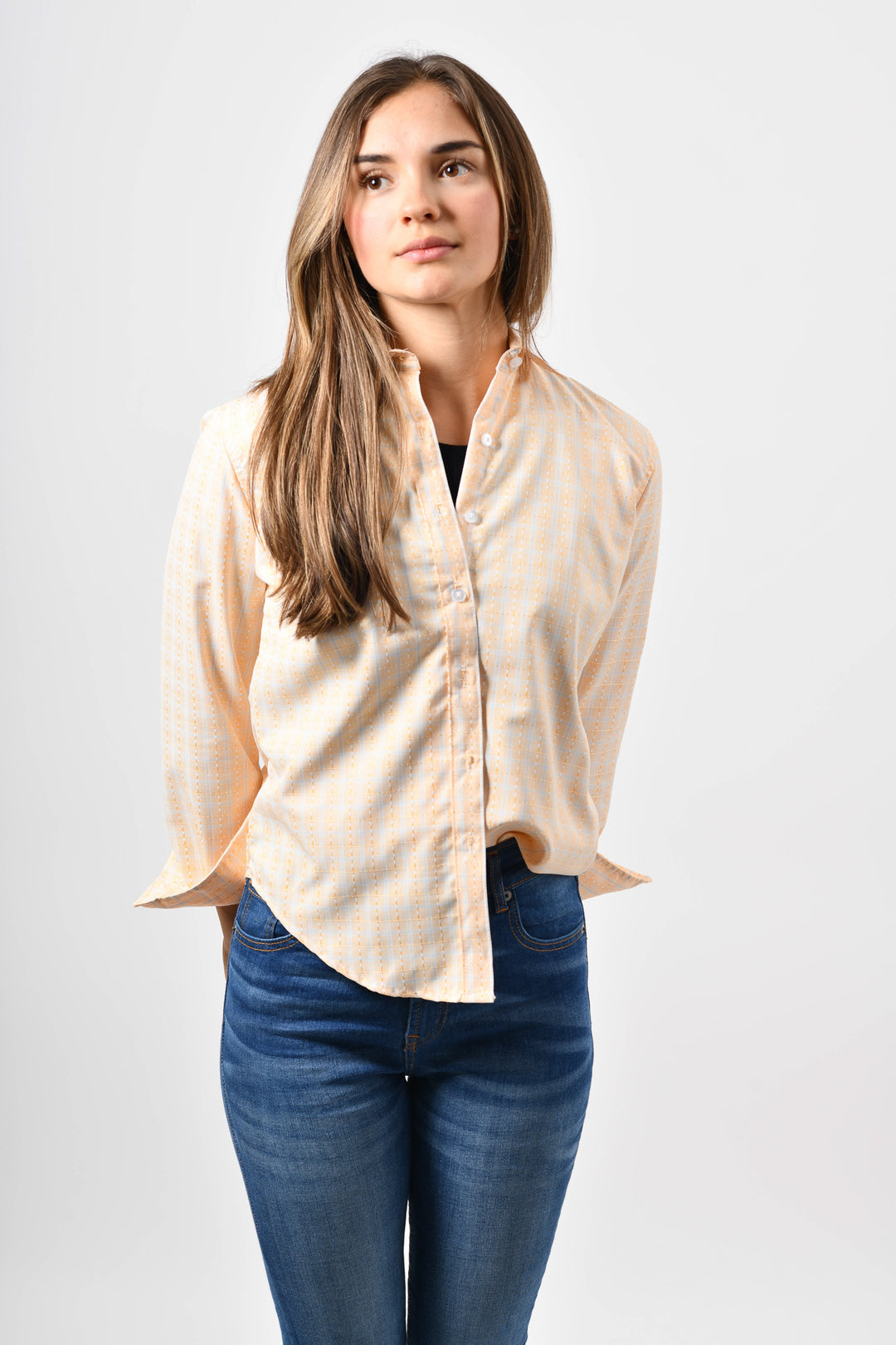 Blusa de botones cuello clásico