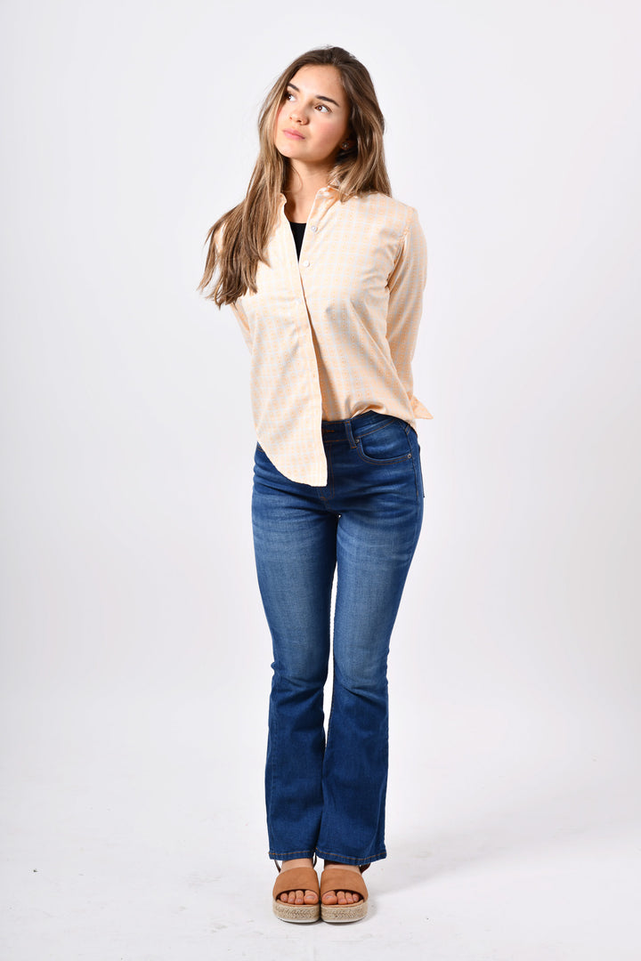 Blusa de botones cuello clásico