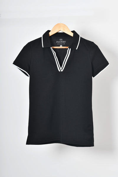 Blusa tipo polo de mujer