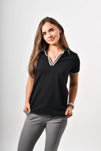 Blusa tipo polo de mujer