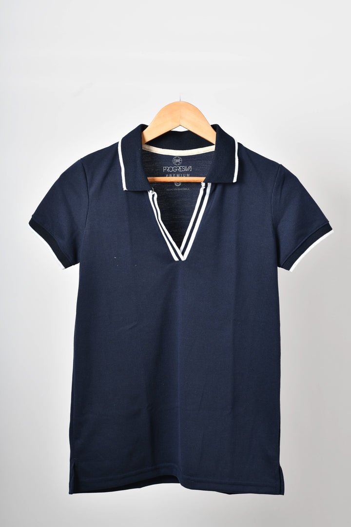 Blusa tipo polo de mujer