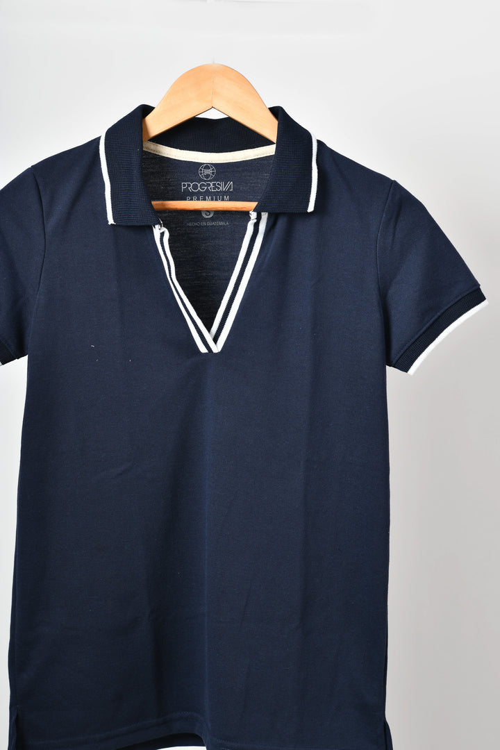 Blusa tipo polo de mujer