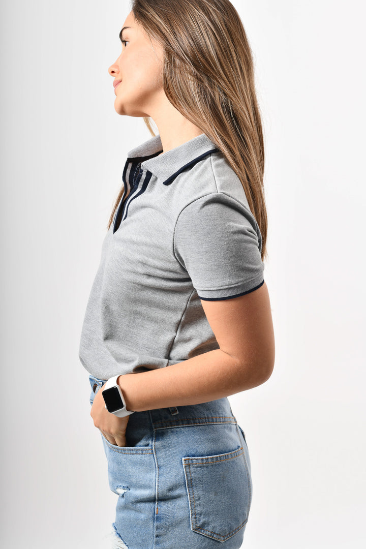Blusa tipo polo de mujer