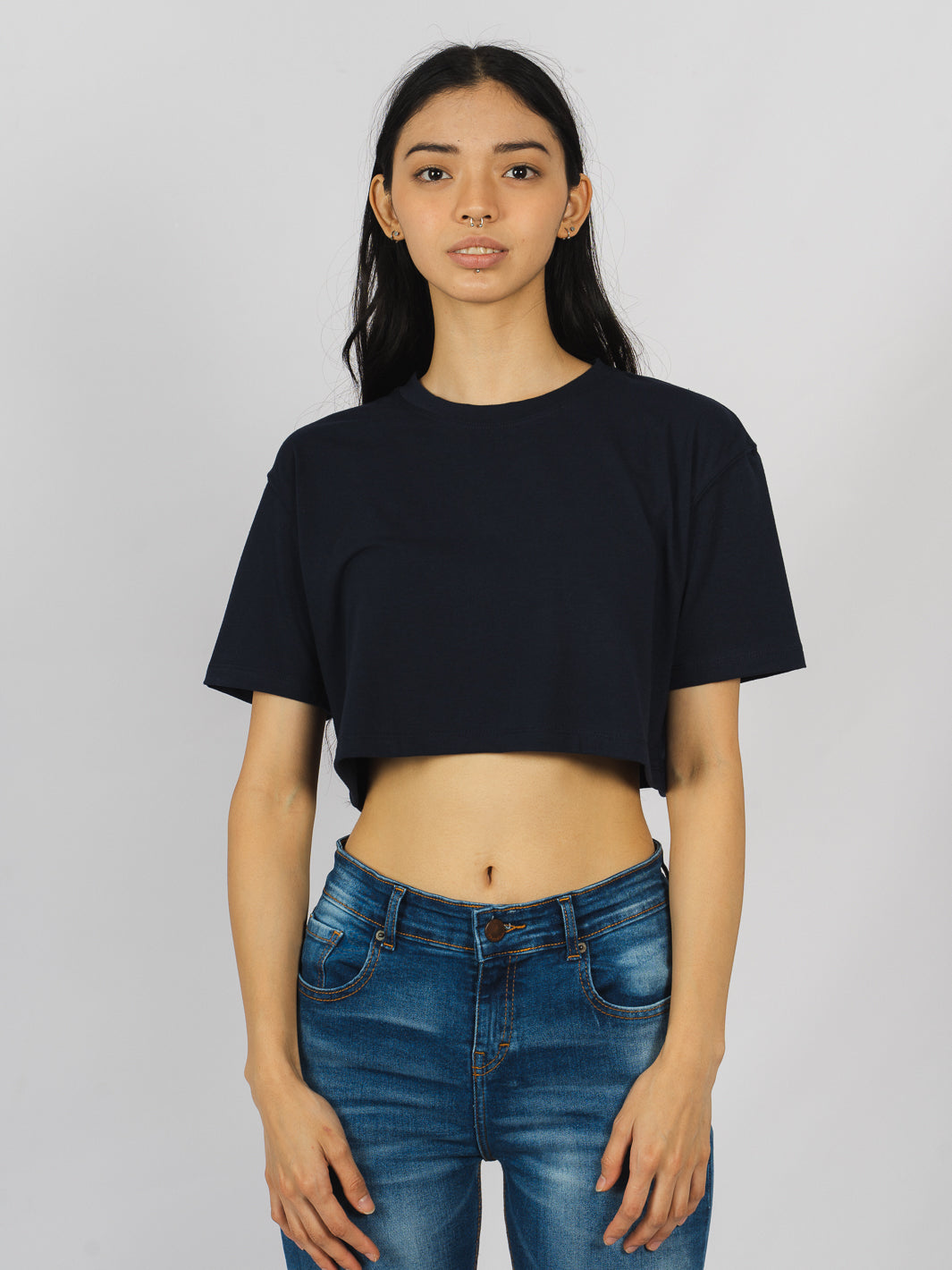 Crop tee - azul