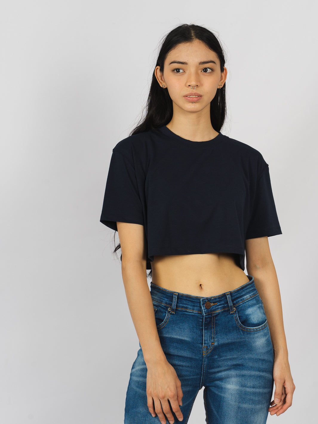 Crop tee - azul