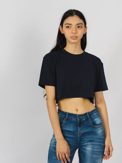 Crop tee - azul
