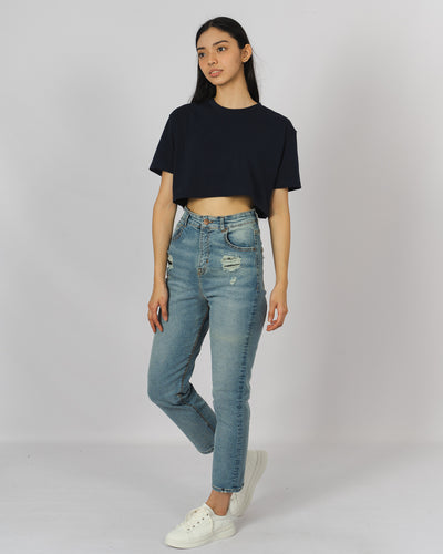 Crop tee - azul