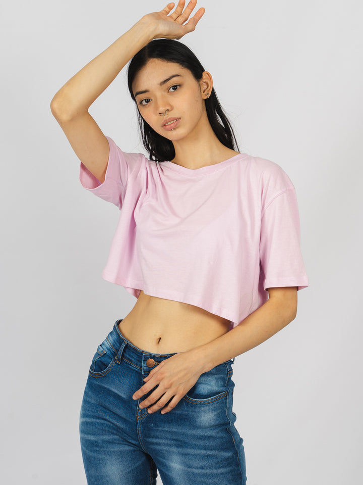 Crop tee - lila