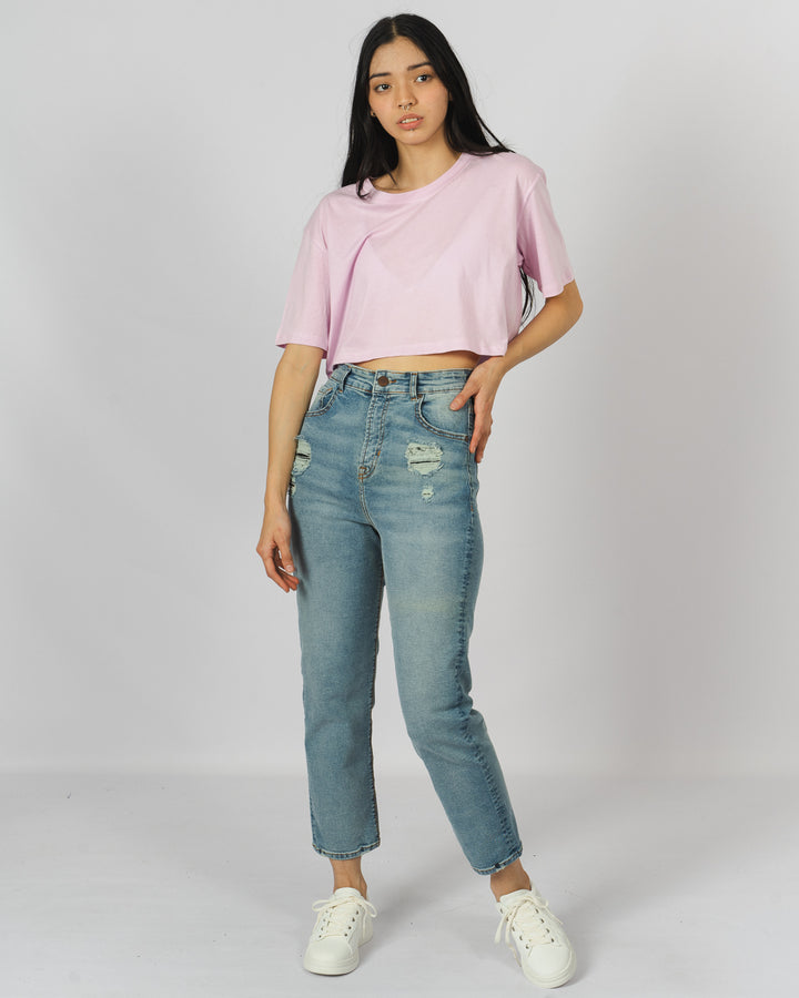 Crop tee - lila