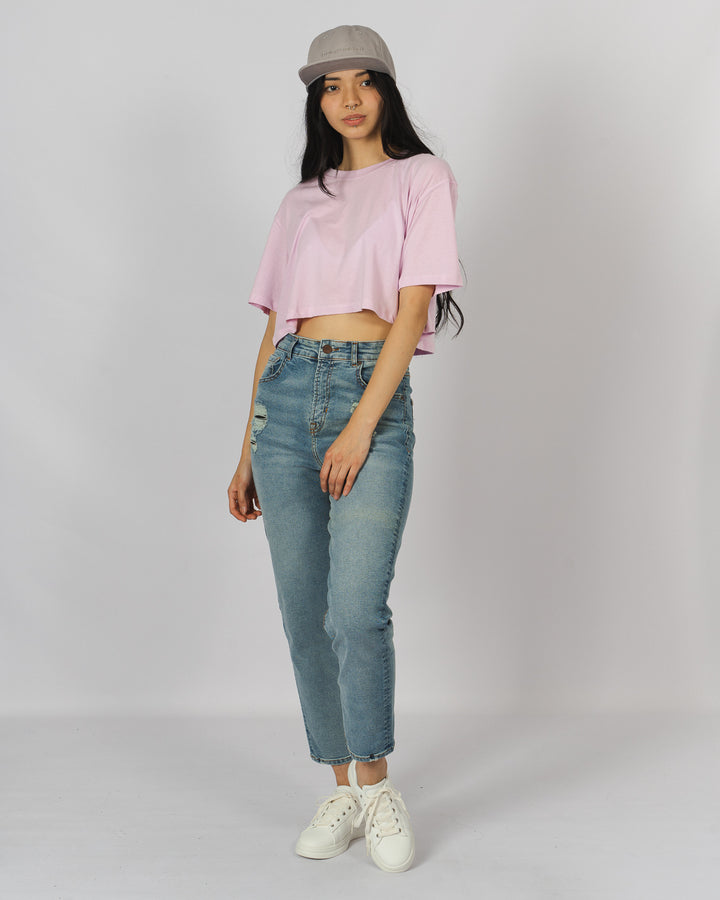 Crop tee - lila