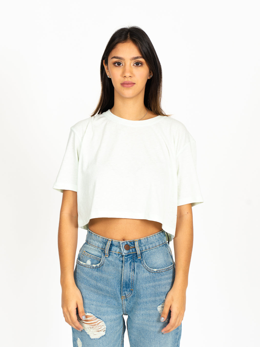 Crop tee - verde menta