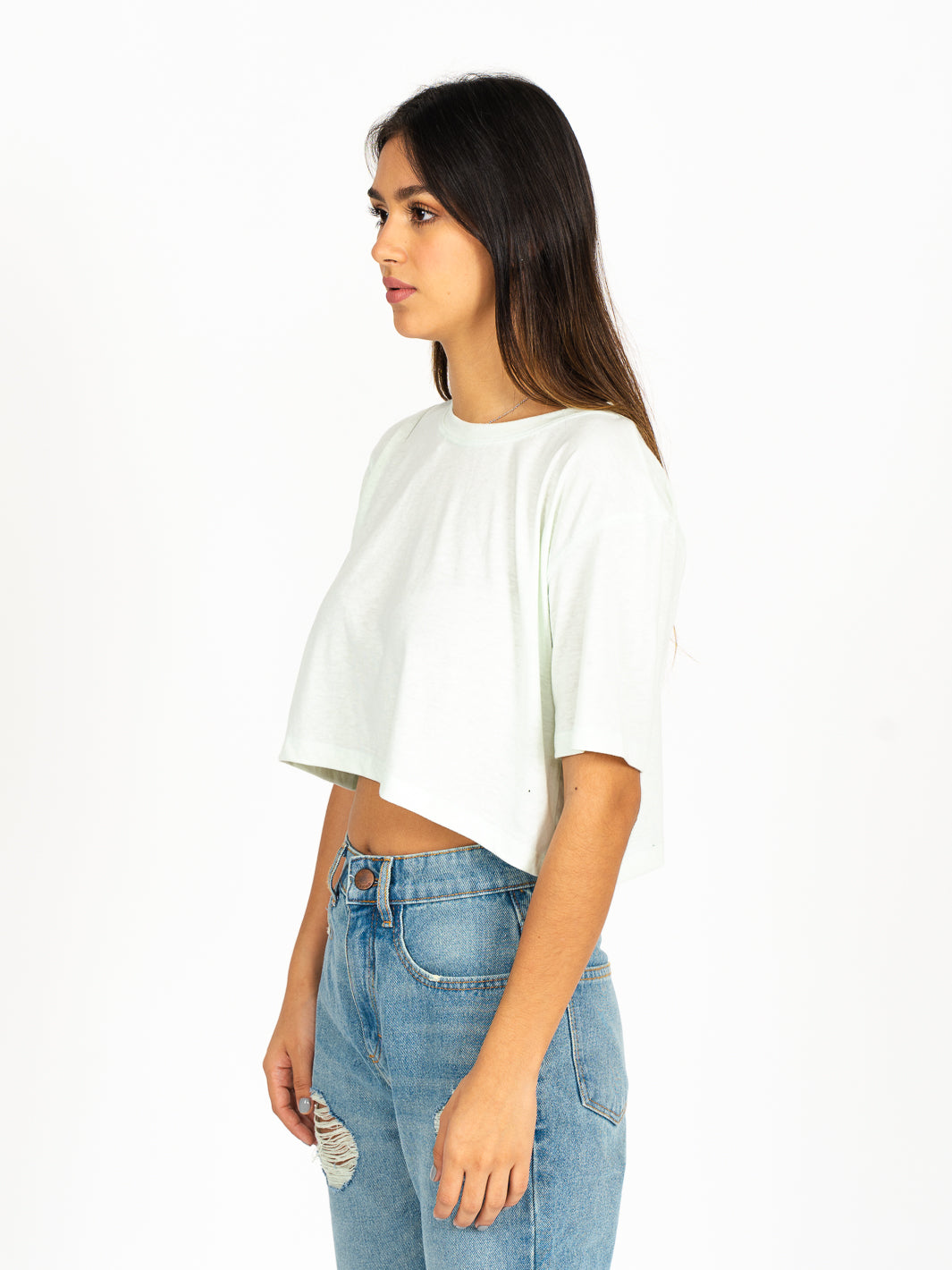 Crop tee - verde menta
