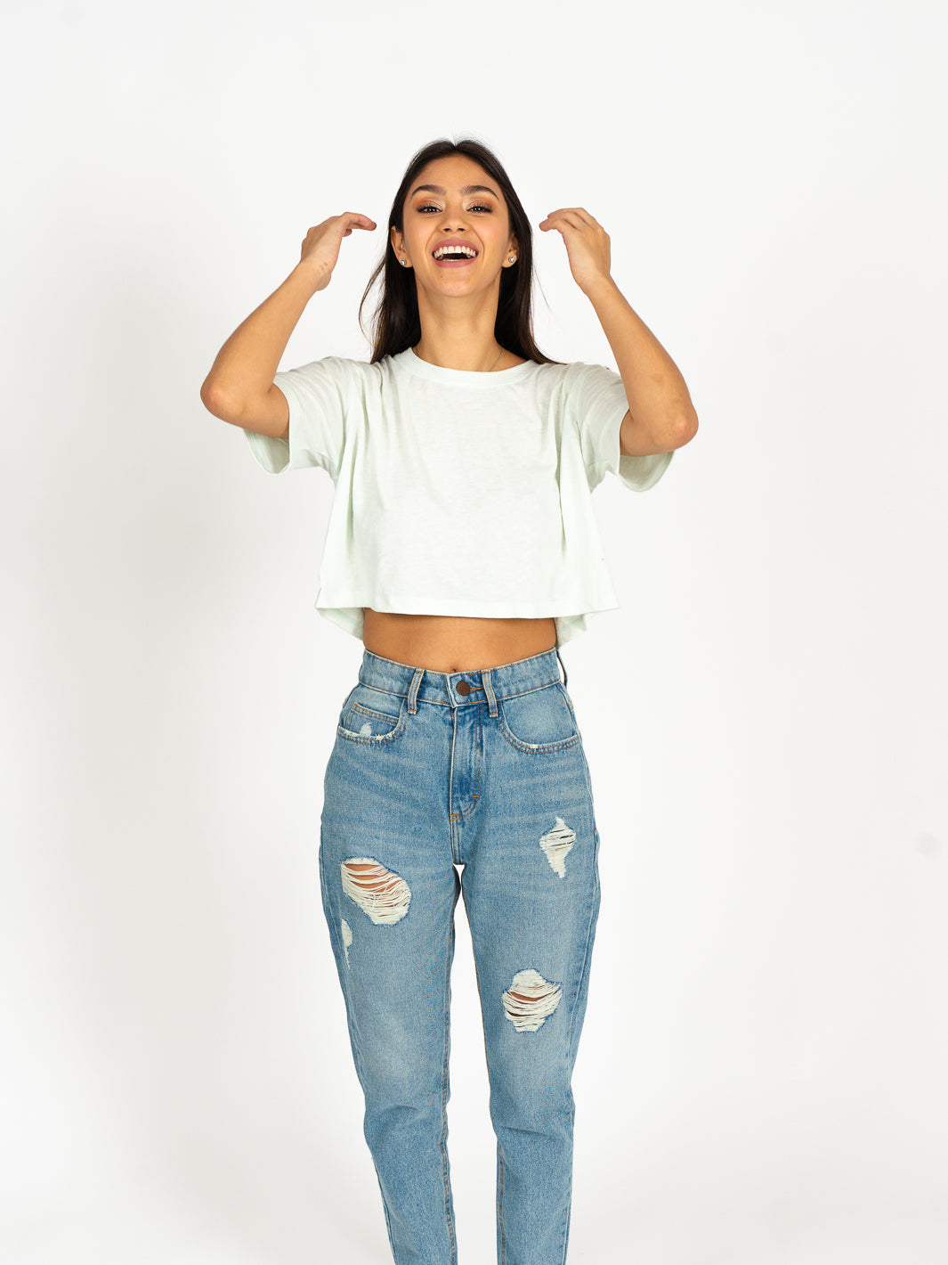 Crop tee - verde menta