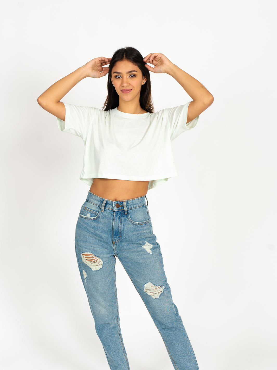 Crop tee - verde menta