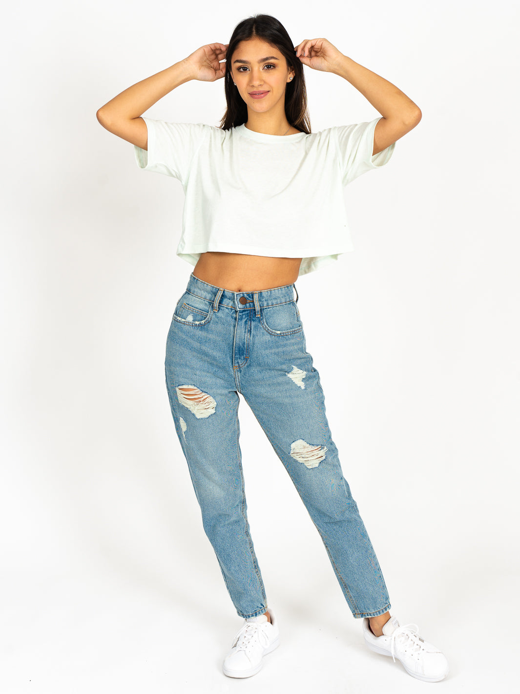 Crop tee - verde menta