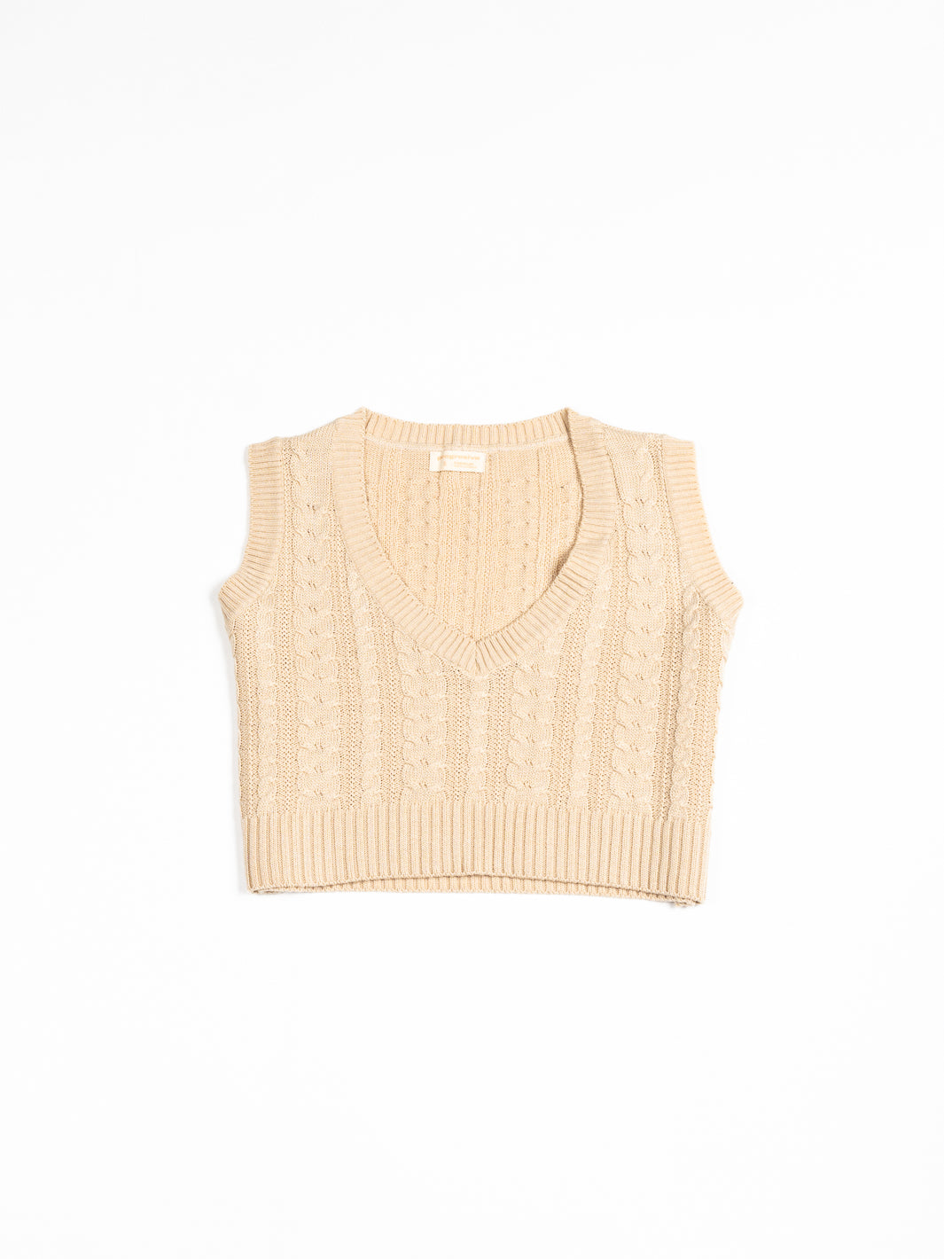 Chaleco tejido de mujer - beige