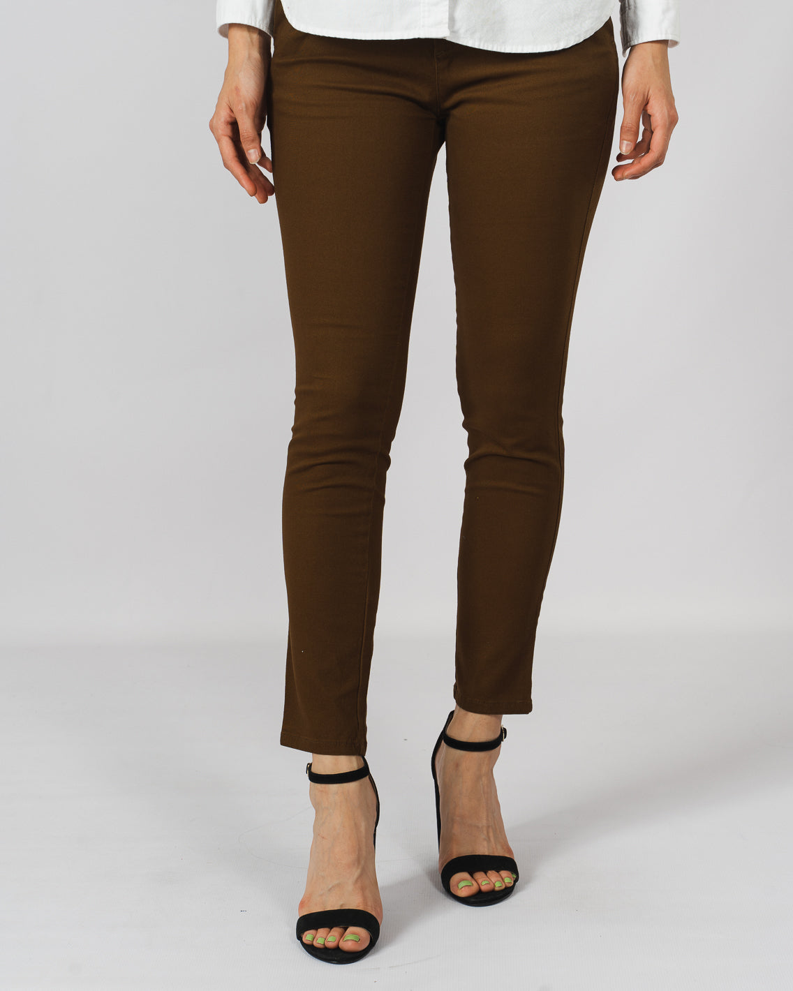 Pantalón de gabardina - café claro