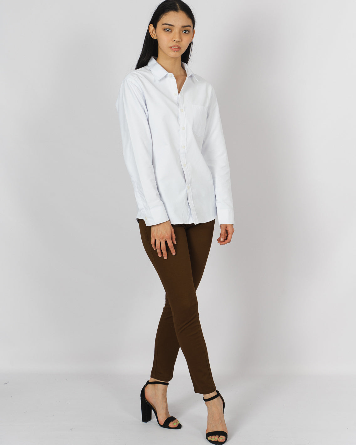 Pantalón de gabardina - café claro