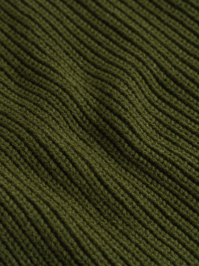 Chaleco tejido de mujer cuello tortuga - verde olivo