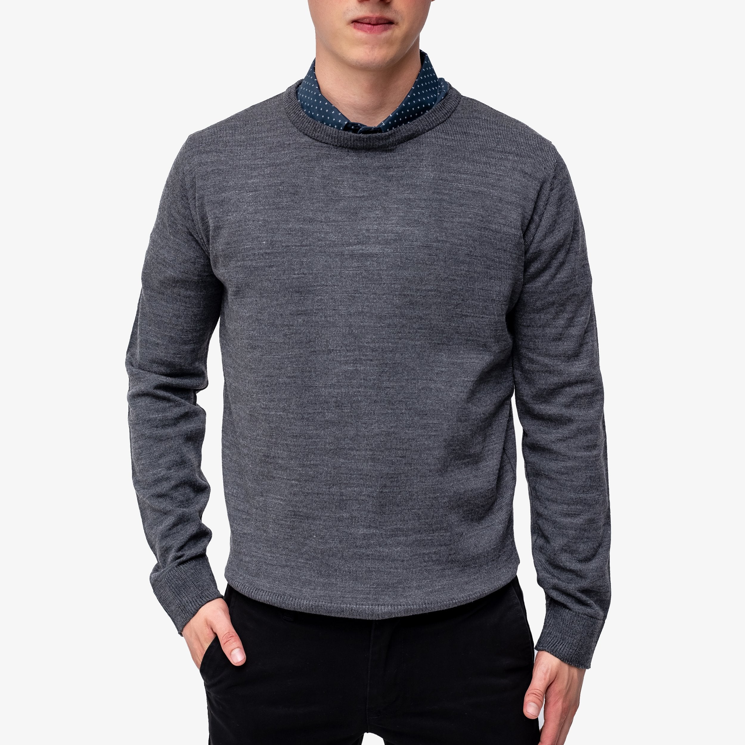Sueter Gris cuello redondo