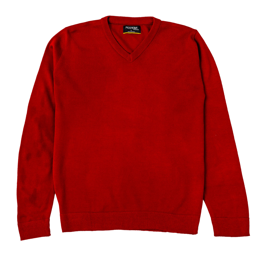 Suéter Rojo - cuello "V"