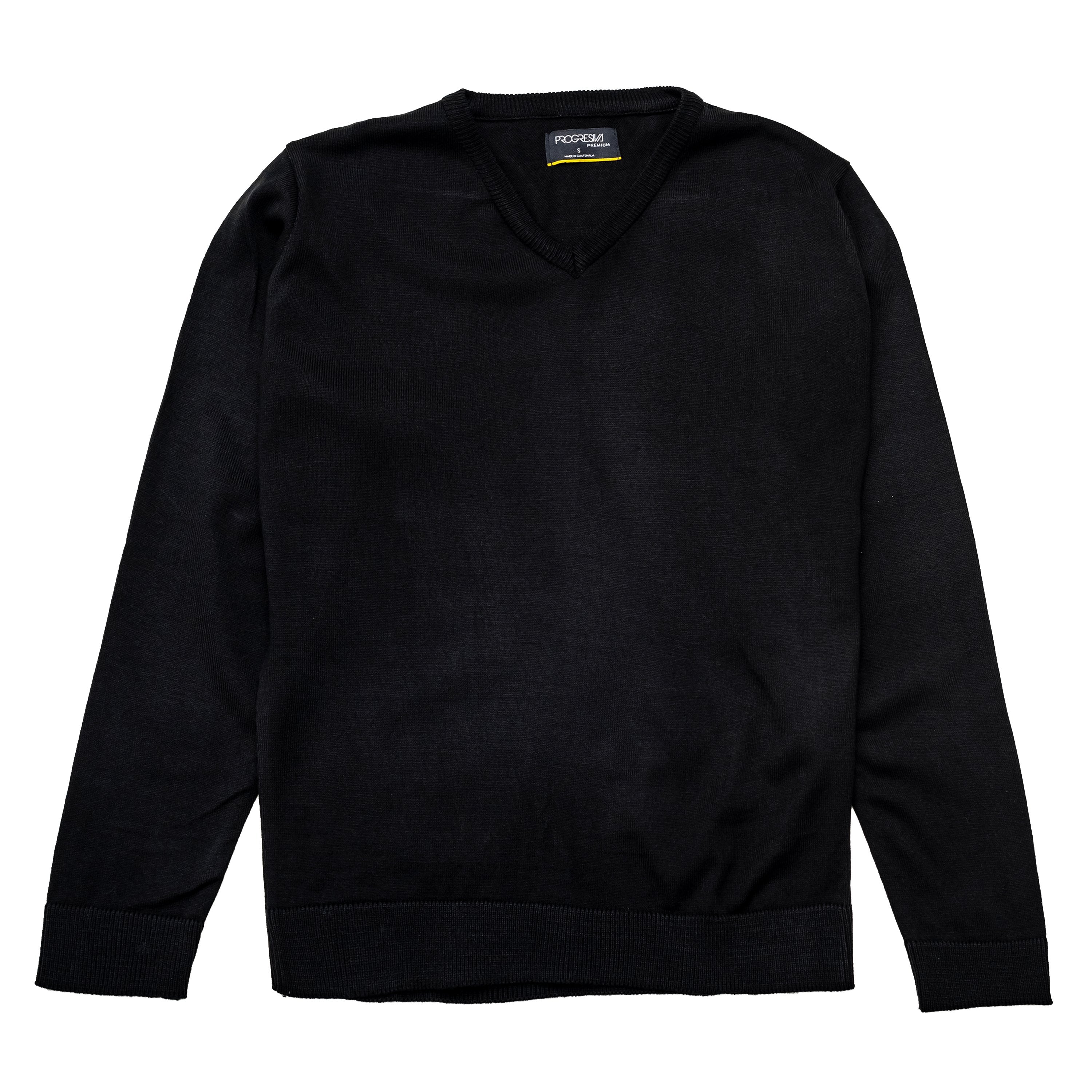 Sueter negro cuello sale v