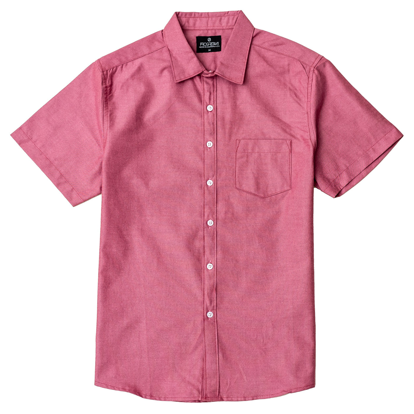 Camisa manga corta cuello normal  - palo rosa oscuro