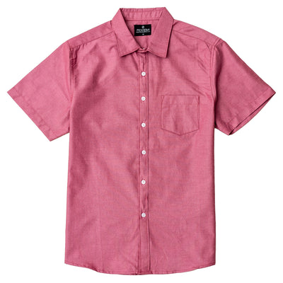 Camisa manga corta cuello normal  - palo rosa oscuro