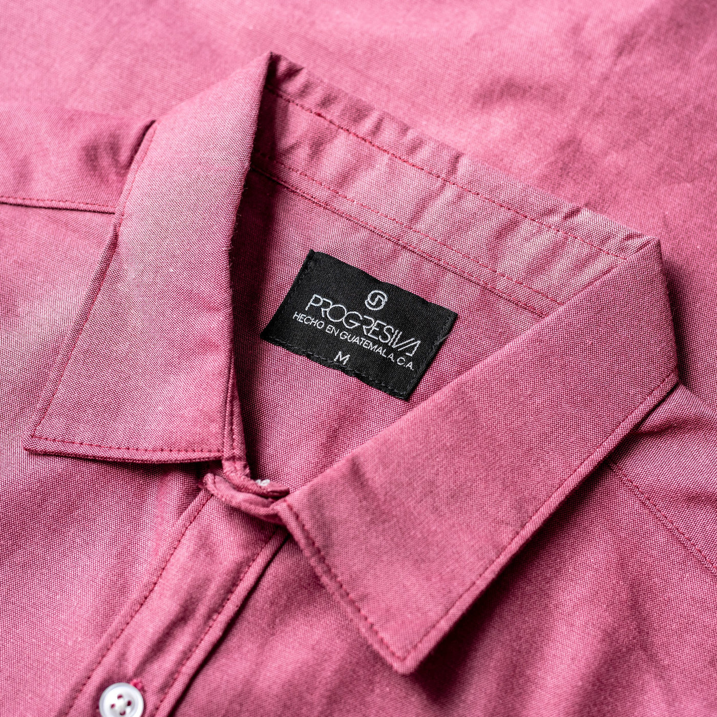 Camisa manga corta cuello normal  - palo rosa oscuro