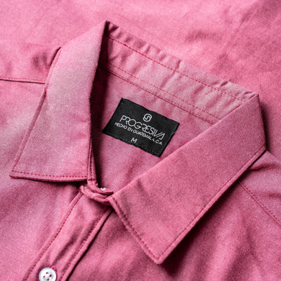 Camisa manga corta cuello normal  - palo rosa oscuro